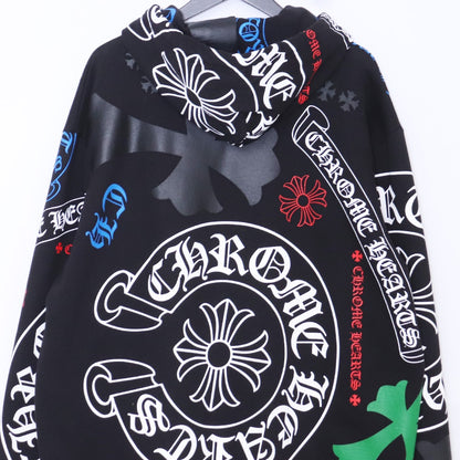 Chrome Hearts Stencil Cross Hoodie Black Size L