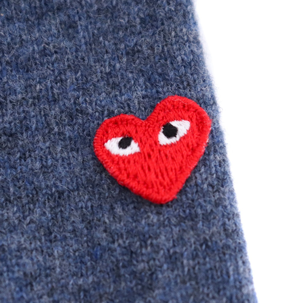 PLAY COMME des GARCONS 25AW Heart Logo Cardigan Blue Size XL