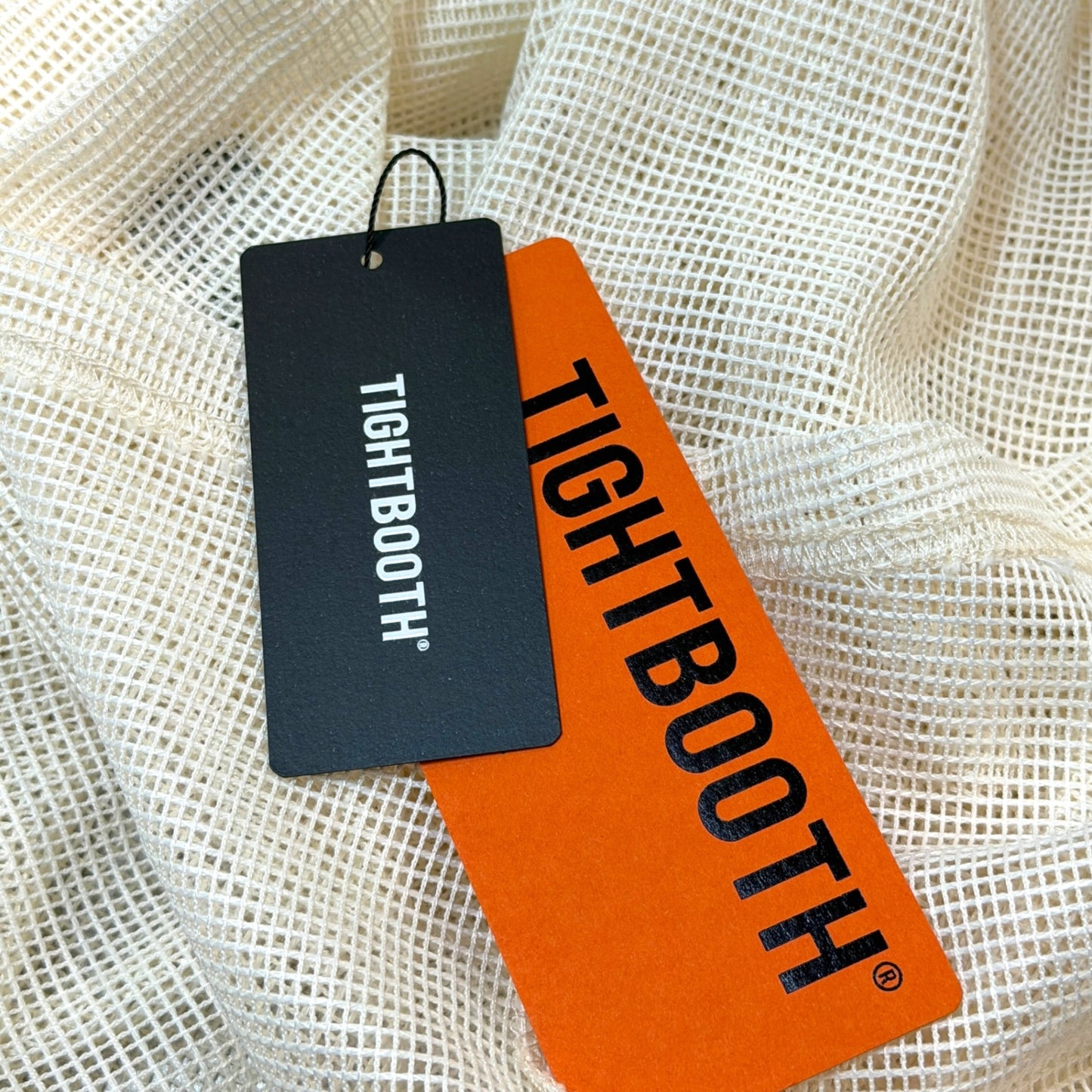 TIGHTBOOTH Mesh Skipper Shirt White Short Sleeve Size XL