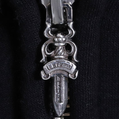 CHROME HEARTS Old Foti Zip Up Hoodie Black Size S