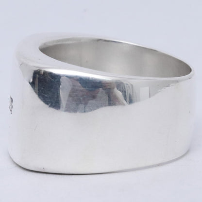 TOZAOU Father Silver999 Signature Ring Size ONE SIZE