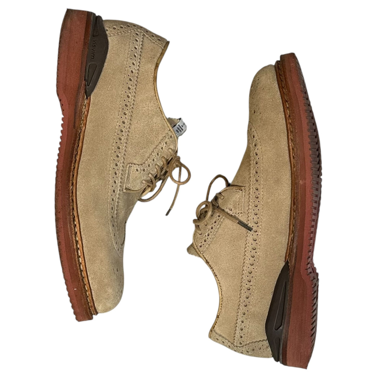 VISVIM 11AW Patrician Wingtip Suede Oxfords Beige Size 9