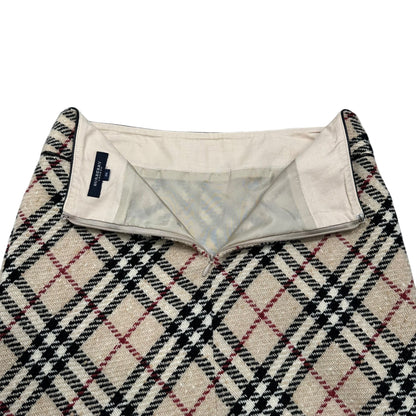 BURBERRY LONDON Nova Check Wool Long Skirt Multi Size 38