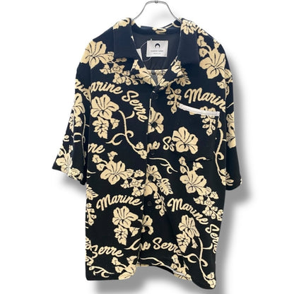MARINE SERRE JACQUARD TOWEL SHIRT Black Size 44
