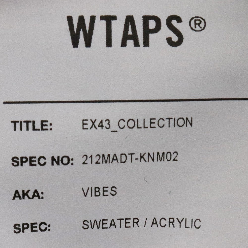 WTAPS 21AW Vibes Acrylic Sweater Black Size 03