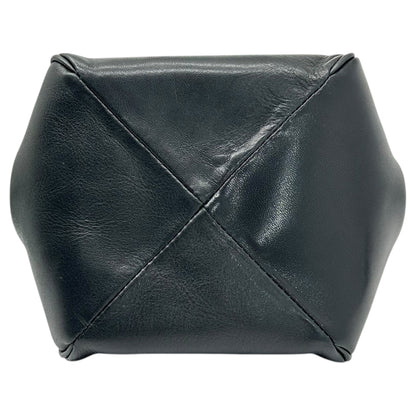 Y's Leather Chain Shoulder Clasp Pouch Black Size FREE
