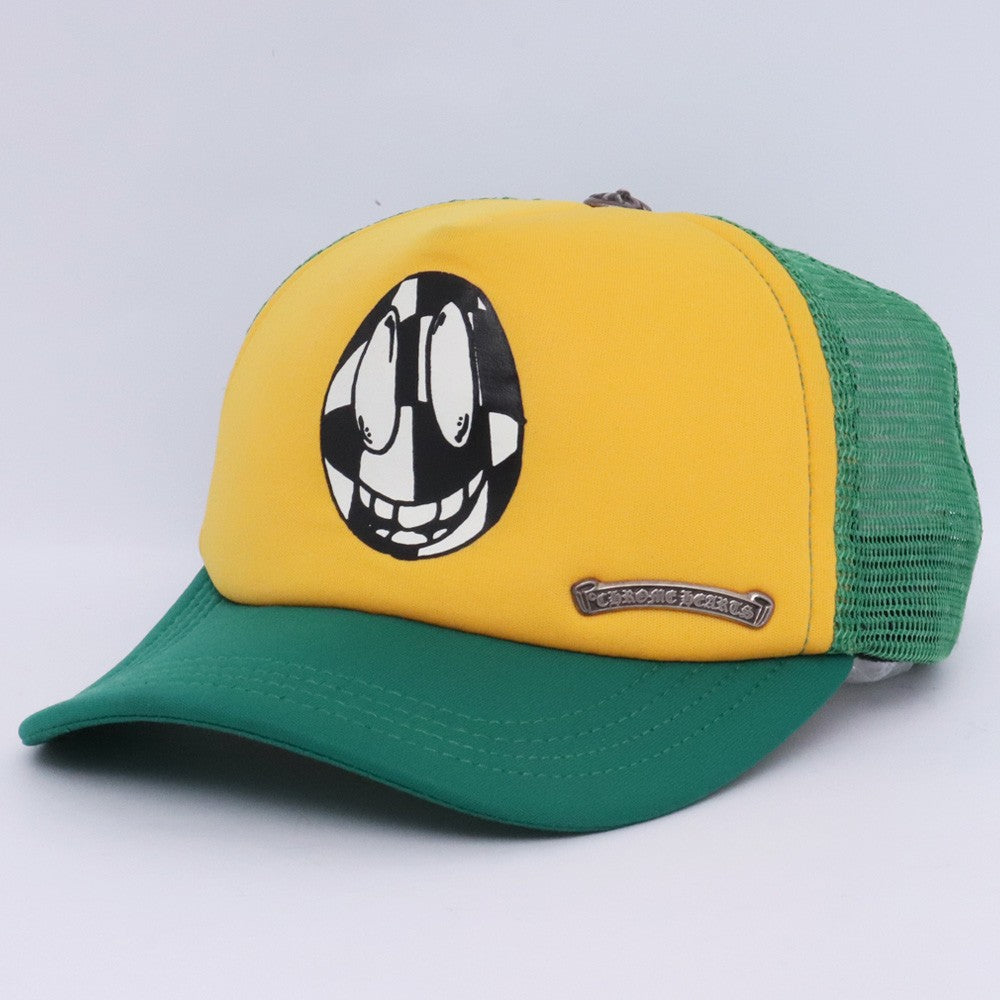 CHROME HEARTS x MATTYBOY Mesh Trucker Yellow Green Size F