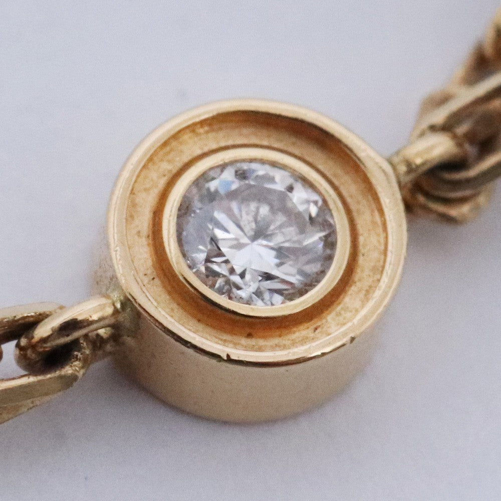 CARTIER LOVE Circle 18K YG Diamond Bracelet Size 18.7CM