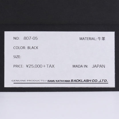 Isamu Katayama Backlash Black Italian Shoulder Wallet Size F