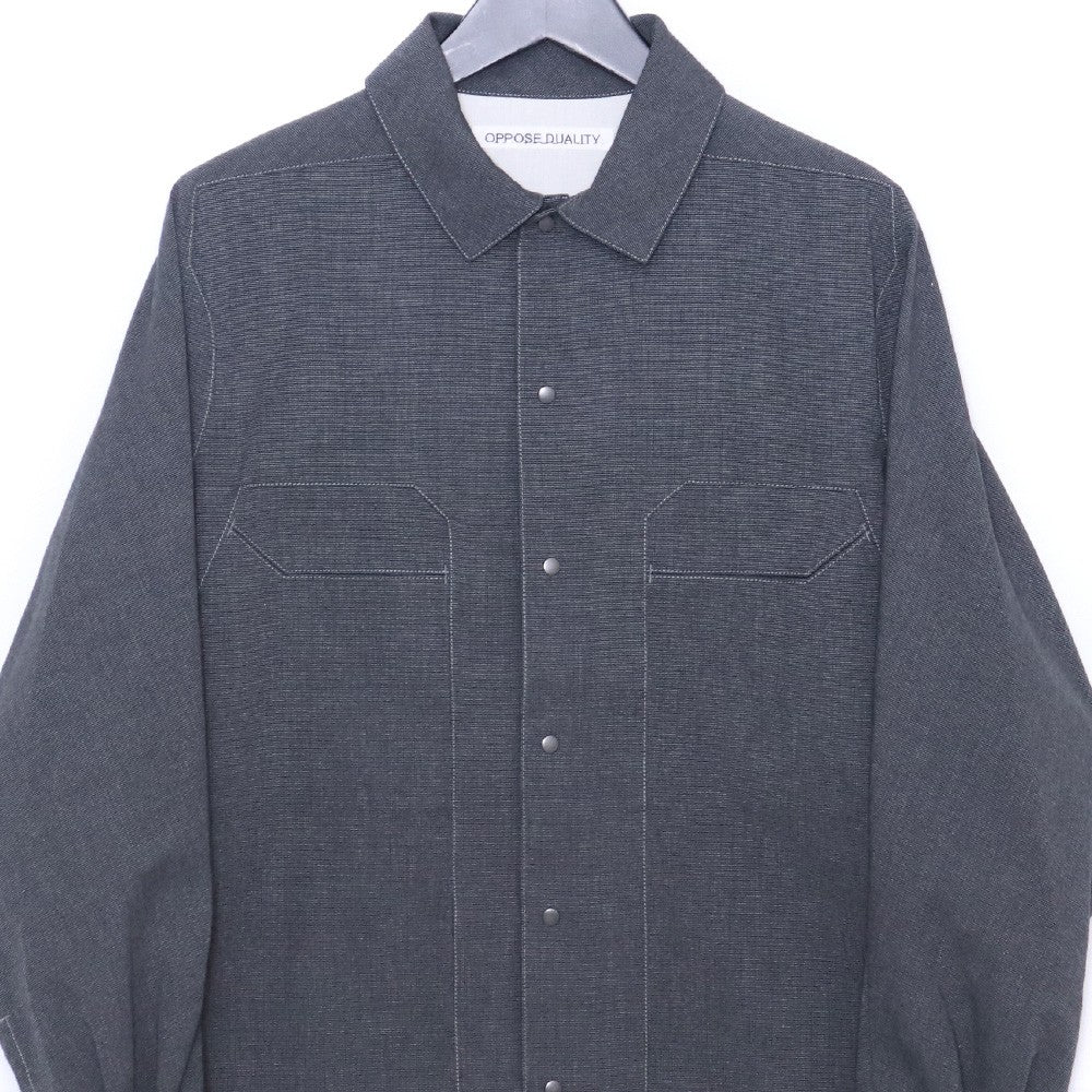 OPPOSE DUALITY 25AW Gray Panel Shirt Size 44