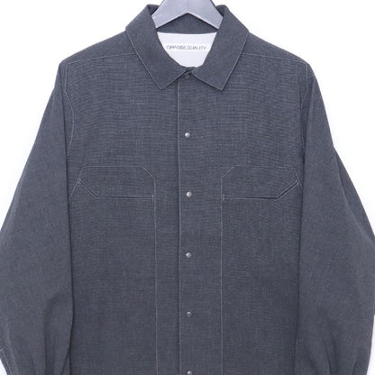 OPPOSE DUALITY 25AW Gray Panel Shirt Size 44