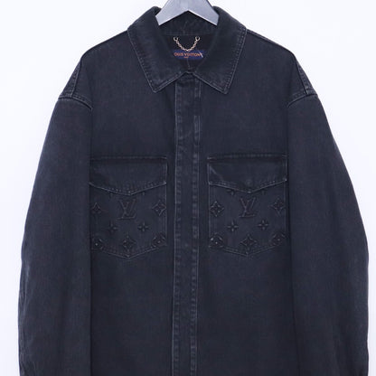 LOUIS VUITTON 24SS Monogram Emboss Jacket Black Size M