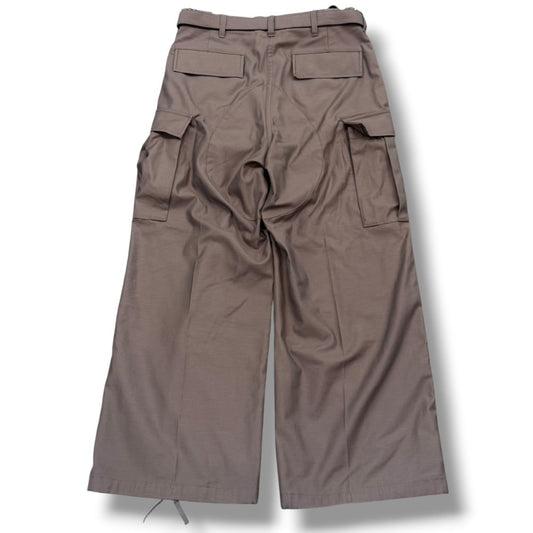 SACAI x WTAPS 25SS Cotton Back Satin Pants Taupe Size 2
