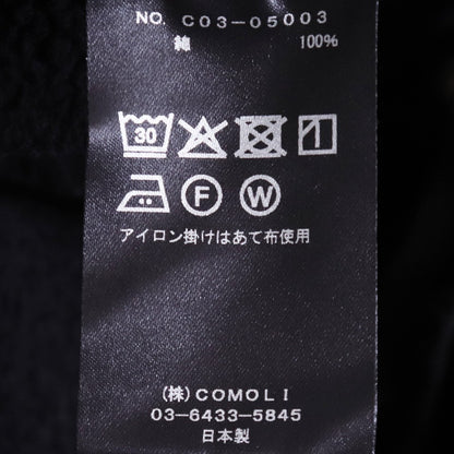 COMOLI 25AW Cotton Fleece Sweatpants Black Pants Size 2