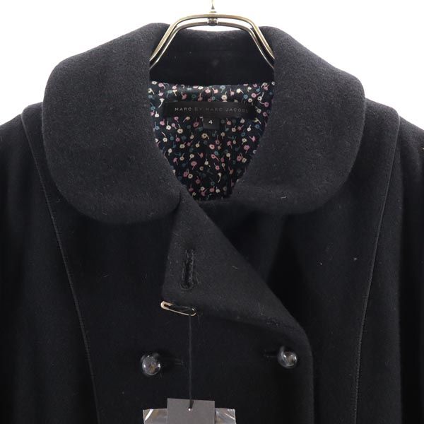 MARC BY MARC JACOBS Wool Blend Peacoat Black Coat Size 4