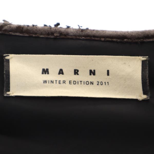 MARNI Navy Feather Down Coat Size 44