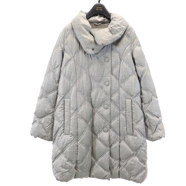 TATRAS Long Sleeve Down Coat Gray Size JP 3