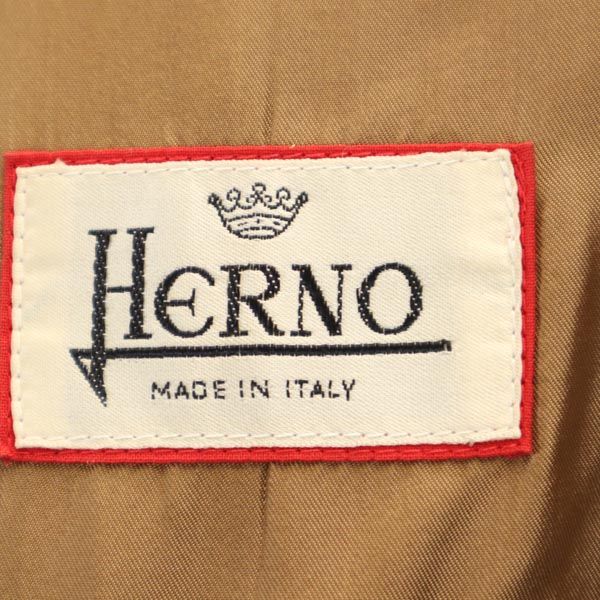 Herno Italian Long Sleeve Wool Coat Brown