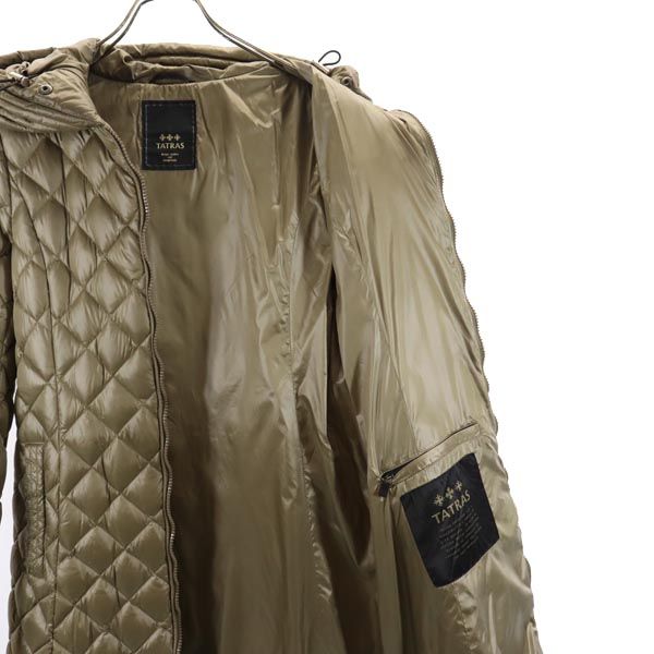 TATRAS Long Sleeve Hooded Down Coat Gold Size JP 3