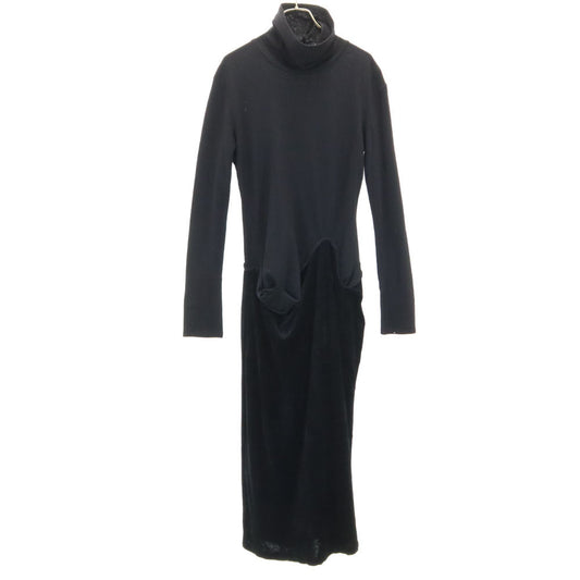 Y's 80s Vintage Black Turtleneck Dress
