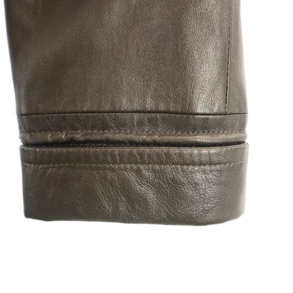 BALMAIN Sheepskin Leather Coat Brown Size JP 13