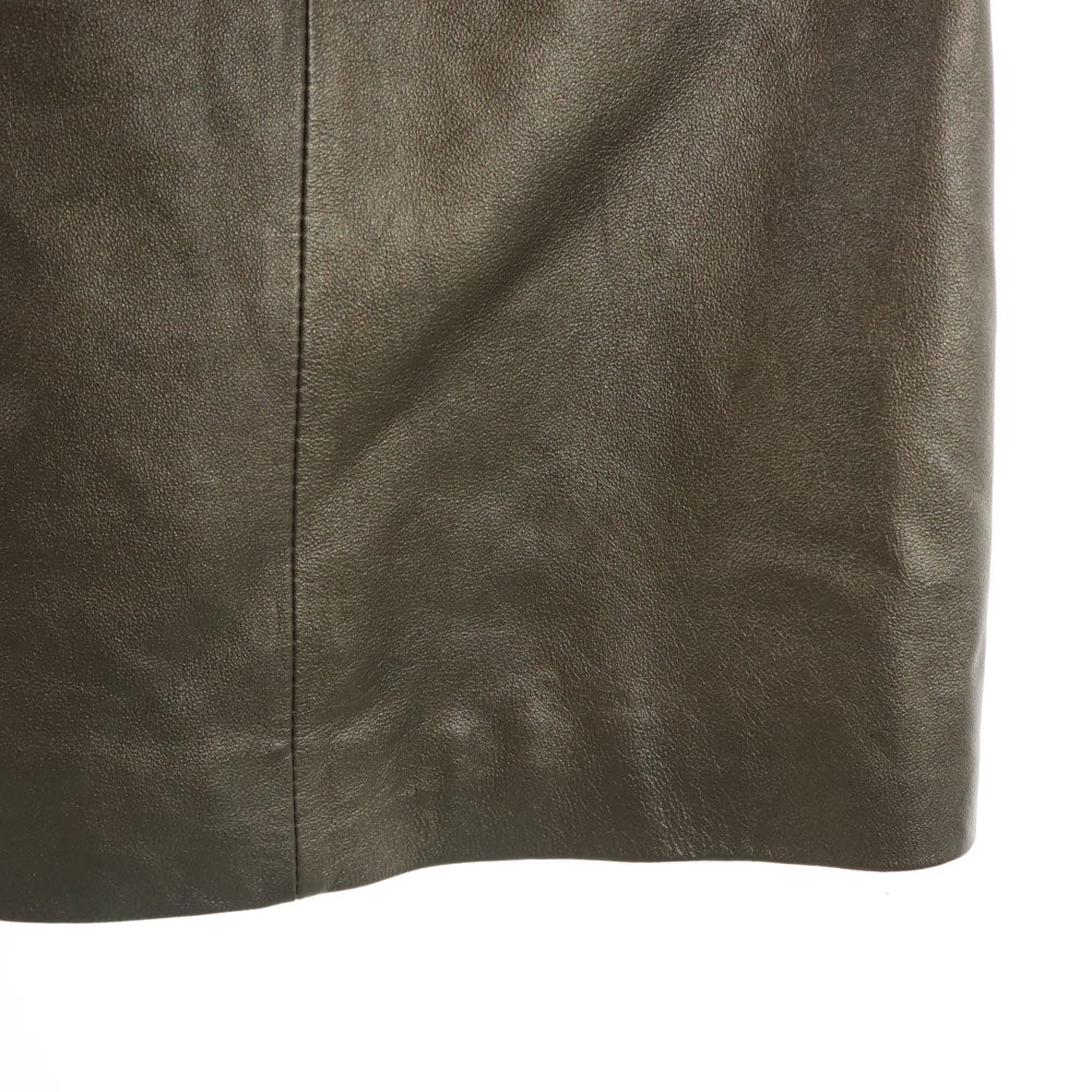 BALMAIN Sheepskin Leather Coat Brown Size JP 13