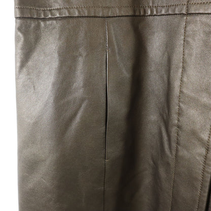BALMAIN Sheepskin Leather Coat Brown Size JP 13