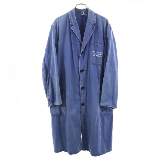 EURO WORK 70s Vintage Dungaree Coat Blue Size XL