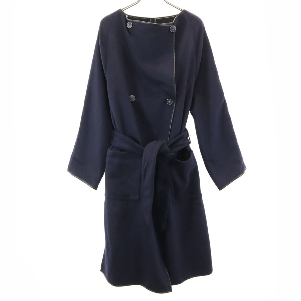 THURIUM Reversible Long Sleeve Wool Coat Navy Size 38