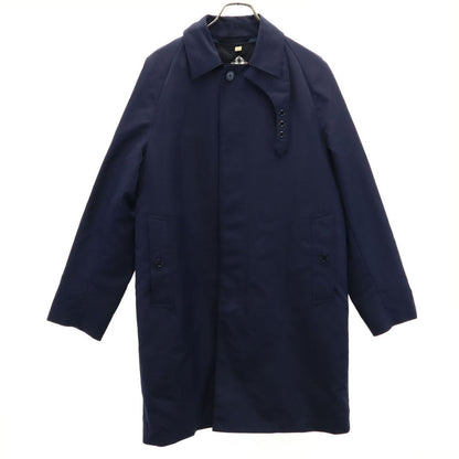 BURBERRY Navy Balmacaan Coat with Liner Size 46