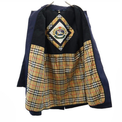 BURBERRY Navy Balmacaan Coat with Liner Size 46