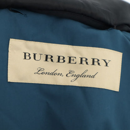 BURBERRY Navy Balmacaan Coat with Liner Size 46