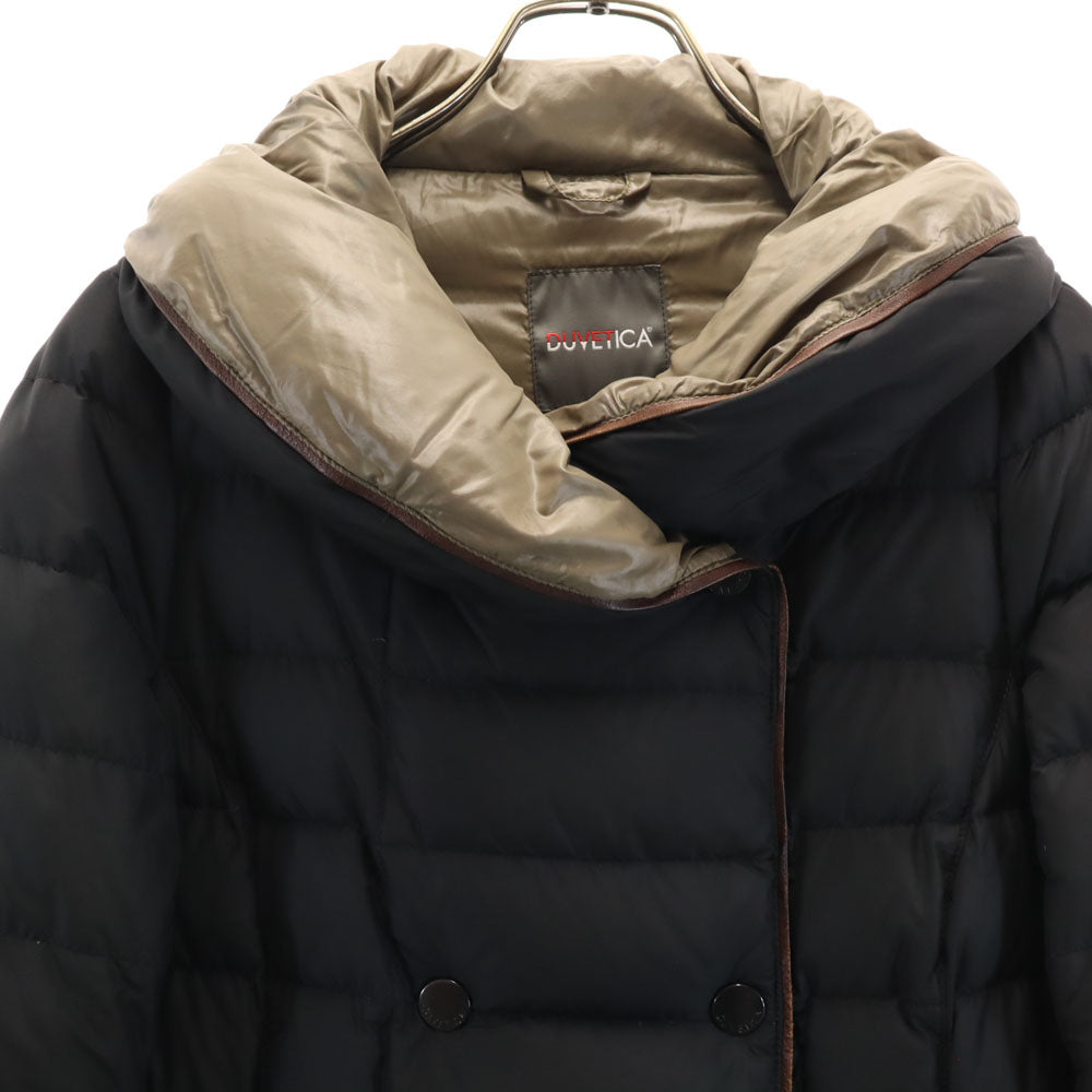 DUVETICA Double-Breasted Down Coat Charcoal Size 42