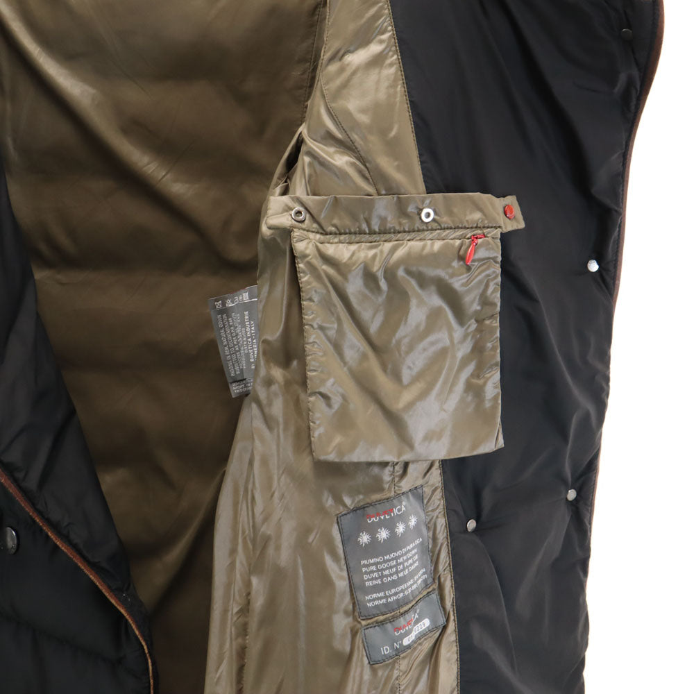 DUVETICA Double-Breasted Down Coat Charcoal Size 42