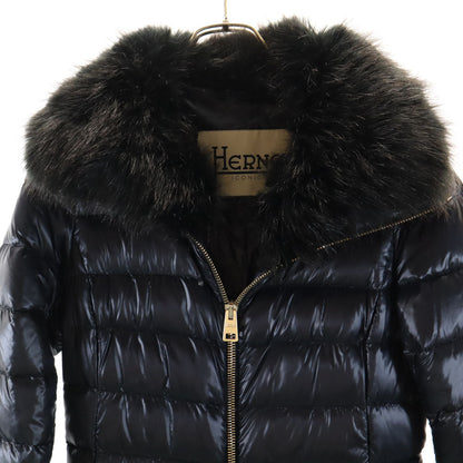 Herno Charcoal Navy Down Coat Size 40