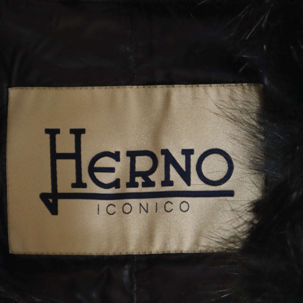 Herno Charcoal Navy Down Coat Size 40