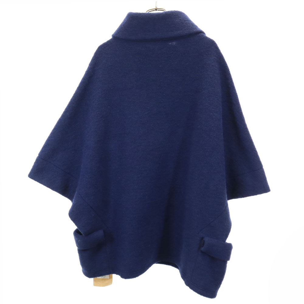 Ground Y Wool Blend Poncho Coat Navy Size 1