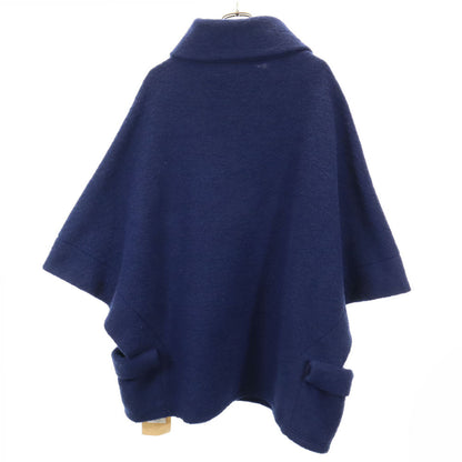 Ground Y Wool Blend Poncho Coat Navy Size 1