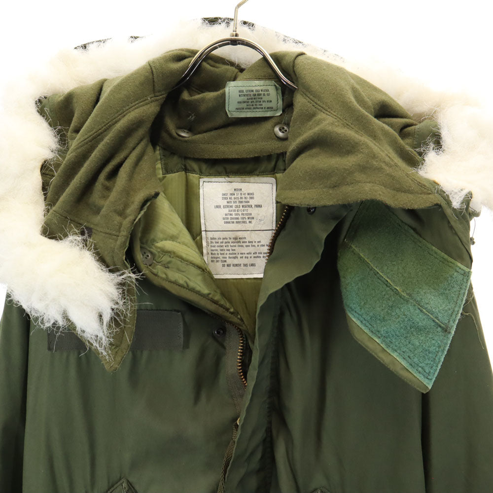 US ARMY 80s M-65 Mods Field Jacket Khaki Liner Size M