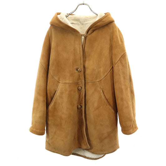Shearling 80s Vintage Shearling Coat Brown Size 46