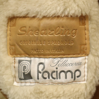 Shearling 80s Vintage Shearling Coat Brown Size 46