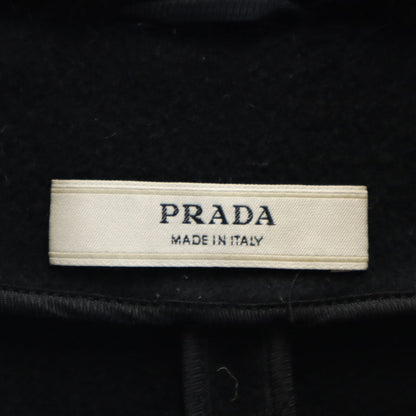 PRADA Long Sleeve Wool Coat Black Size 38