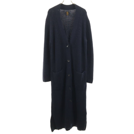 BATONER Wool Long Sleeve Long Cardigan Navy Size 1