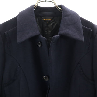 COMME des GARCONS 00s Stand Collar Fly Coat Blue Size S