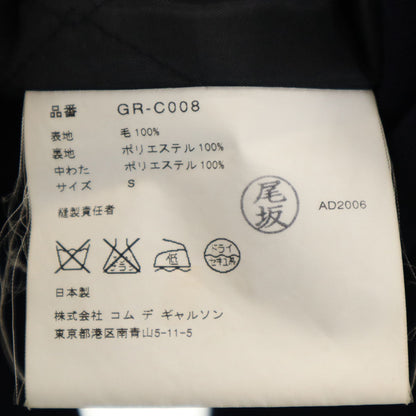 COMME des GARCONS 00s Stand Collar Fly Coat Blue Size S