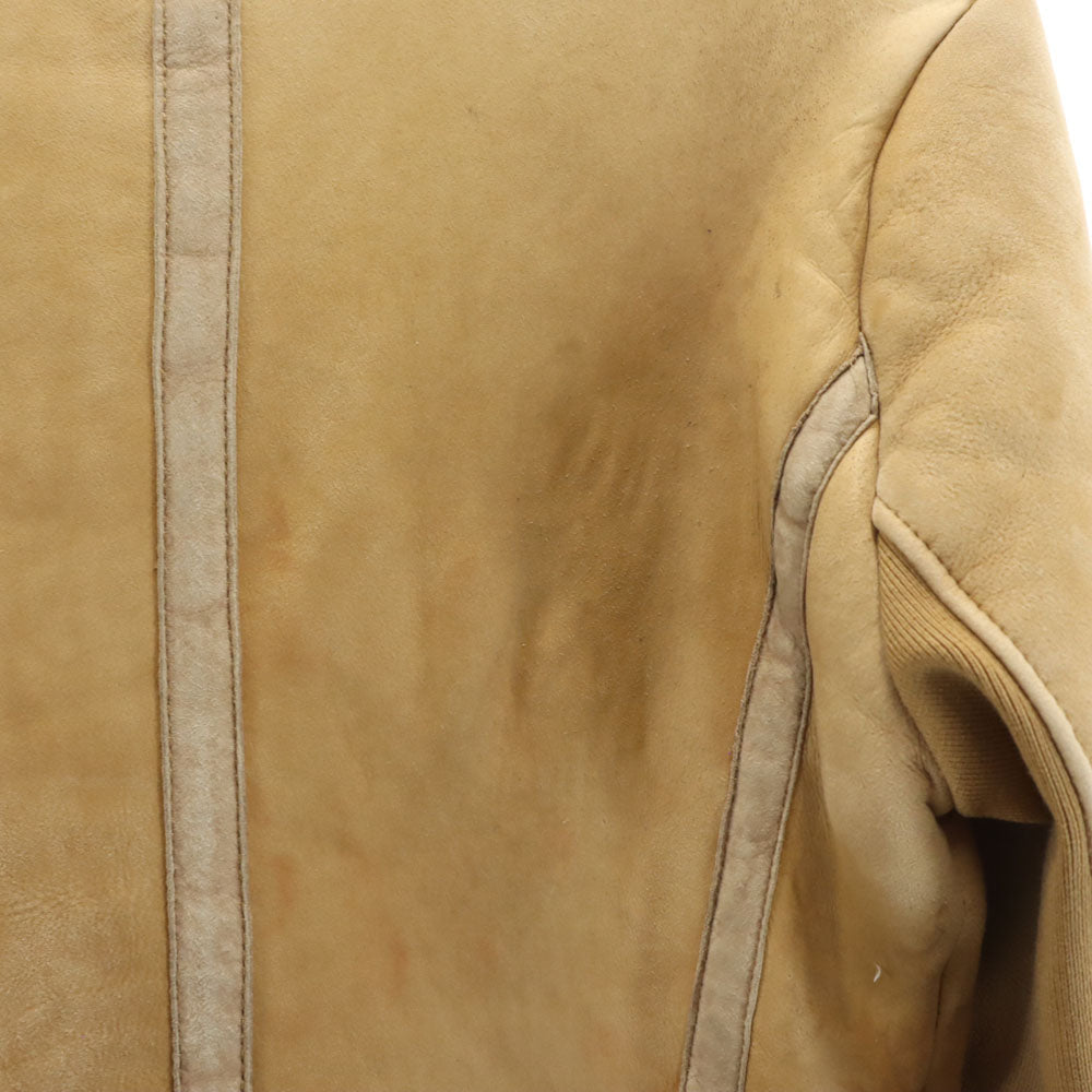NEIL BARRETT Leather Coat Beige Size L