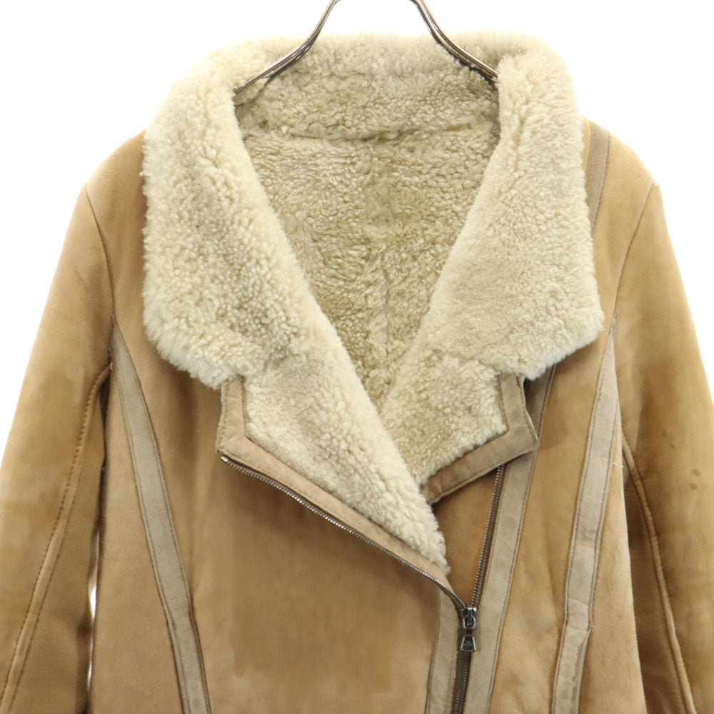 NEIL BARRETT Leather Coat Beige Size L