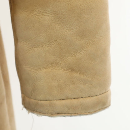 NEIL BARRETT Leather Coat Beige Size L