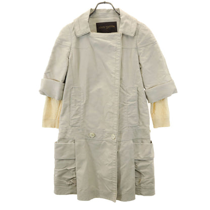 LOUIS VUITTON Trench Coat Beige Size 36