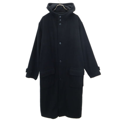 MOSCHINO Wool Blend Long Coat Black Size TL